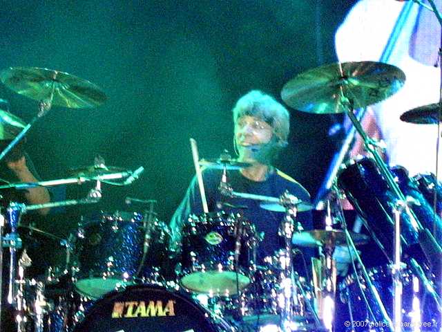 Stewart Copeland and the Police on stage Live in Paris
