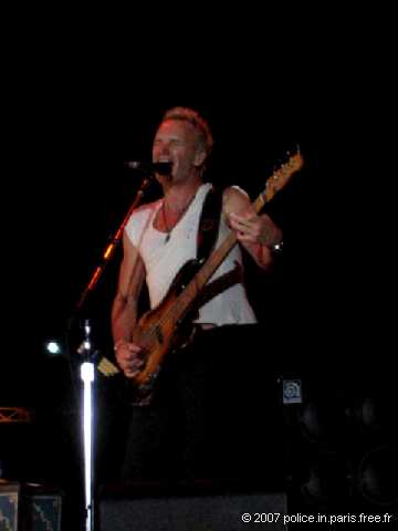 Sting and the Police on stage Live in Paris