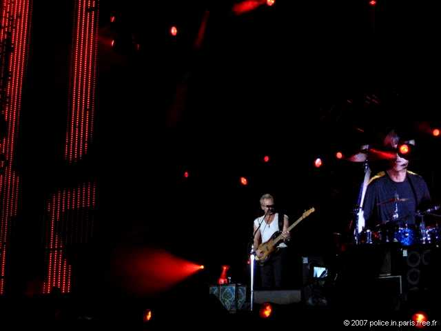 Sting and the Police on stage Live in Paris