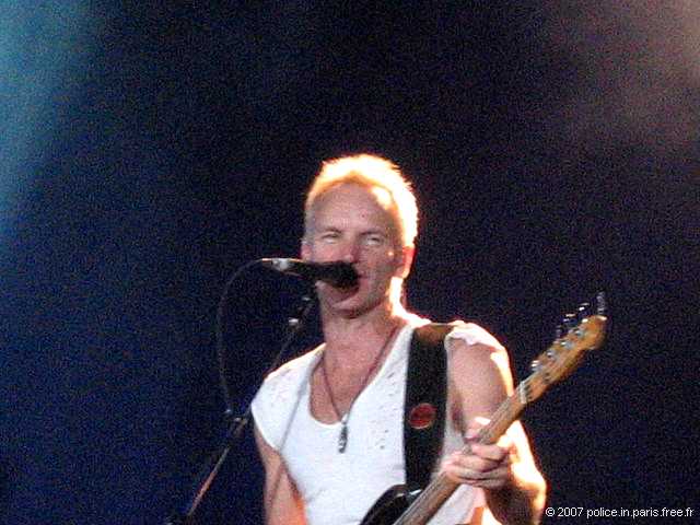 Sting and the Police on stage Live in Paris