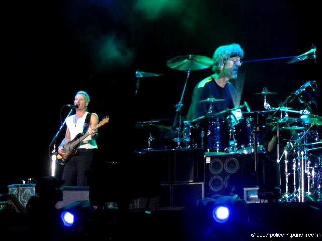 Sting and the Police on stage Live in Paris
