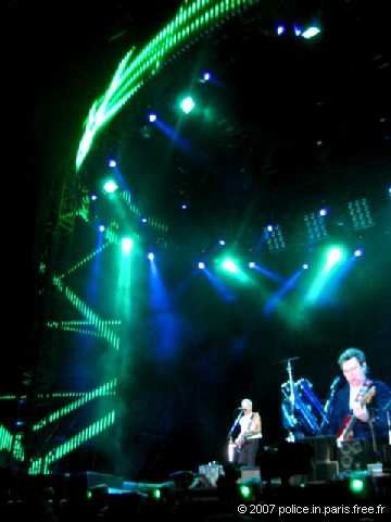 Sting and the Police on stage Live in Paris