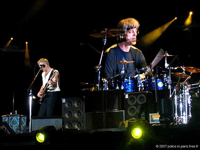 Sting and the Police on stage Live in Paris