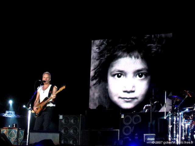 Sting and the Police on stage Live in Paris