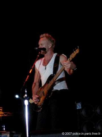 Sting and the Police on stage Live in Paris